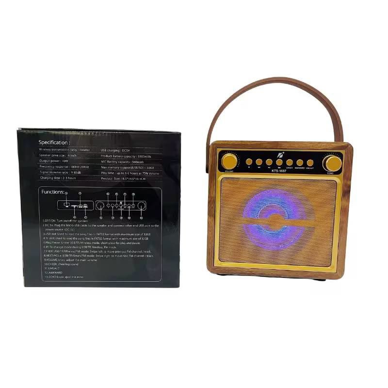 iKaraoke Box Portable Wireless Speaker with Microphone – 4" – Model KTS-1087_thumbnail_2